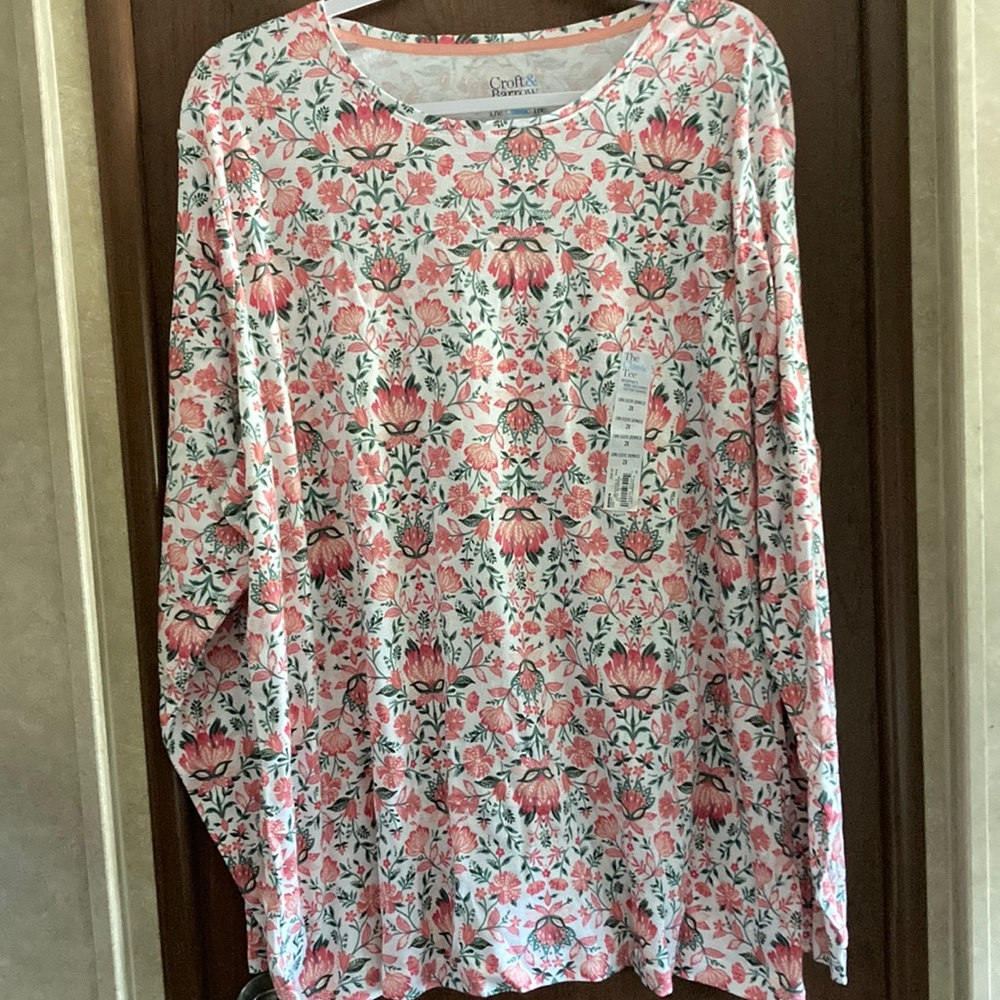 Croft & Barrow long sleeve shirt 2X NWT
